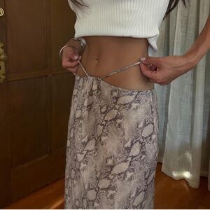 Jonathan Simkhai Snakeprint Cut Out Skirt